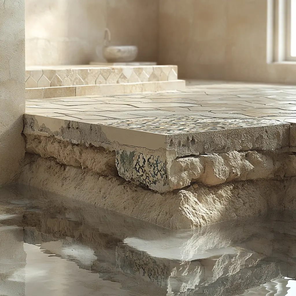 إصلاح الأنابيب المتضررة تحت الأرضيات في جدة دون تكسير كبير