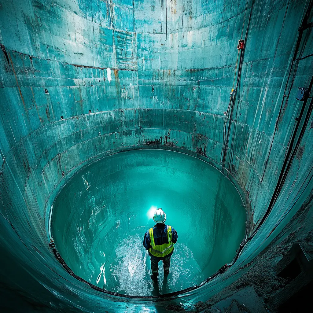 تطبيق مادة الإيبوكسي لعزل الخزانات الأرضية وحمايتها من التسرب