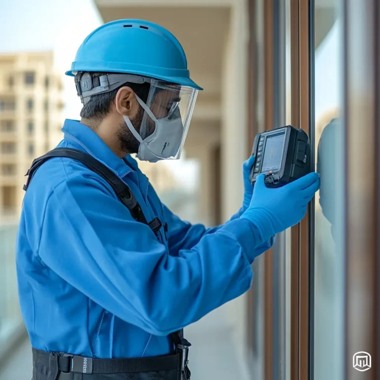 شركة كشف تسربات المياه بمكة – متى تحتاج لخدمة كشف التسرب؟ 1 فني يقوم بإصلاح تسرب مياه بعد كشفه عبر جهاز كشف التسرب الصوتي بمكة.