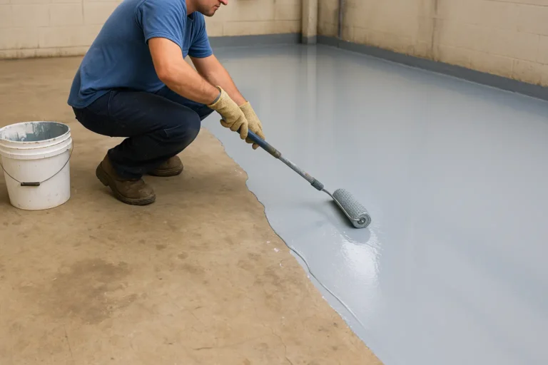 تطبيق عزل إيبوكسي للأرضيات