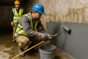 تطبيق مادة إيبوكسي على أرضية بدروم