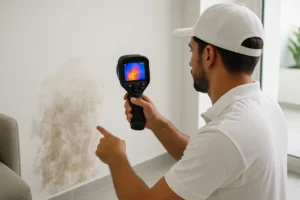 جهاز كشف تسربات المياه الكترونياً بالكاميرا الحرارية في جدة بدون تكسير