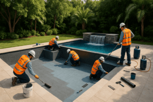 أفضل شركة عزل مسابح بمكة تقدم حلول عزل مائي متطورة لحماية المسابح من التسربات والرطوبة باستخدام أحدث التقنيات.