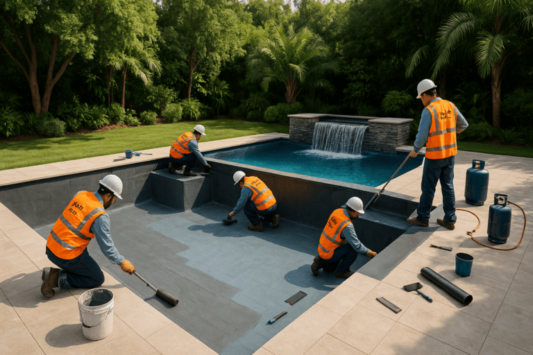 أفضل شركة عزل مسابح بمكة تقدم حلول عزل مائي متطورة لحماية المسابح من التسربات والرطوبة باستخدام أحدث التقنيات.